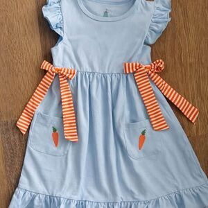 M15 NWT boutique girl Easter carrot dress. Size 5/6
